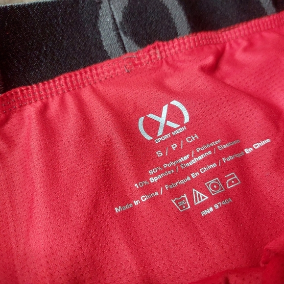 2(x)ist (X) Sport Mesh 6" Boxer Briefs 3-Pack- Small - Orange, Striped and Black - Picture 3 of 5